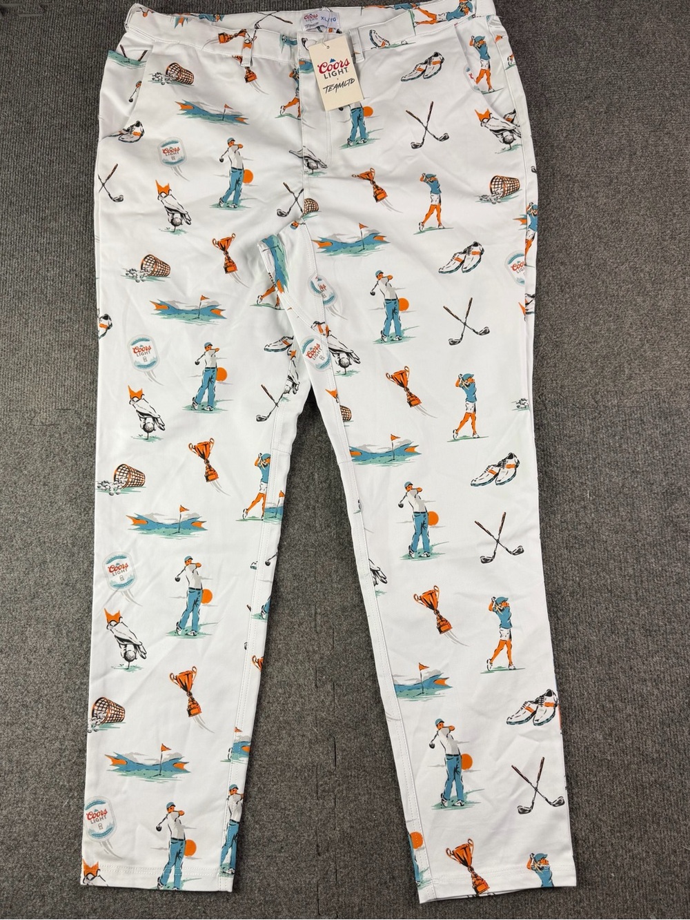 Coors Light By TEAMLTD Mens All Over Print Cotton Blend Golf Pants Size XL (36)
